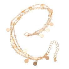 2pcs Elegant Anklets Golden Alloy Jewelry For Women Shopping