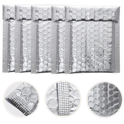 Bubble Mailers Silver For Storing 100pcs 5.1x4.3in 2