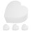 Foam Cake Heart Cake Model White 4pcs 10
