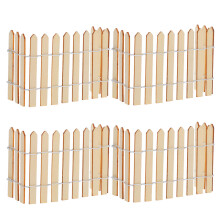 4 Pcs Landscape Fence 20.50x8.50x0.40cm Khaki