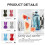 6 Pcs Glass Identifiers For Drinks Bottle Marker Cup Reusable Markers 9