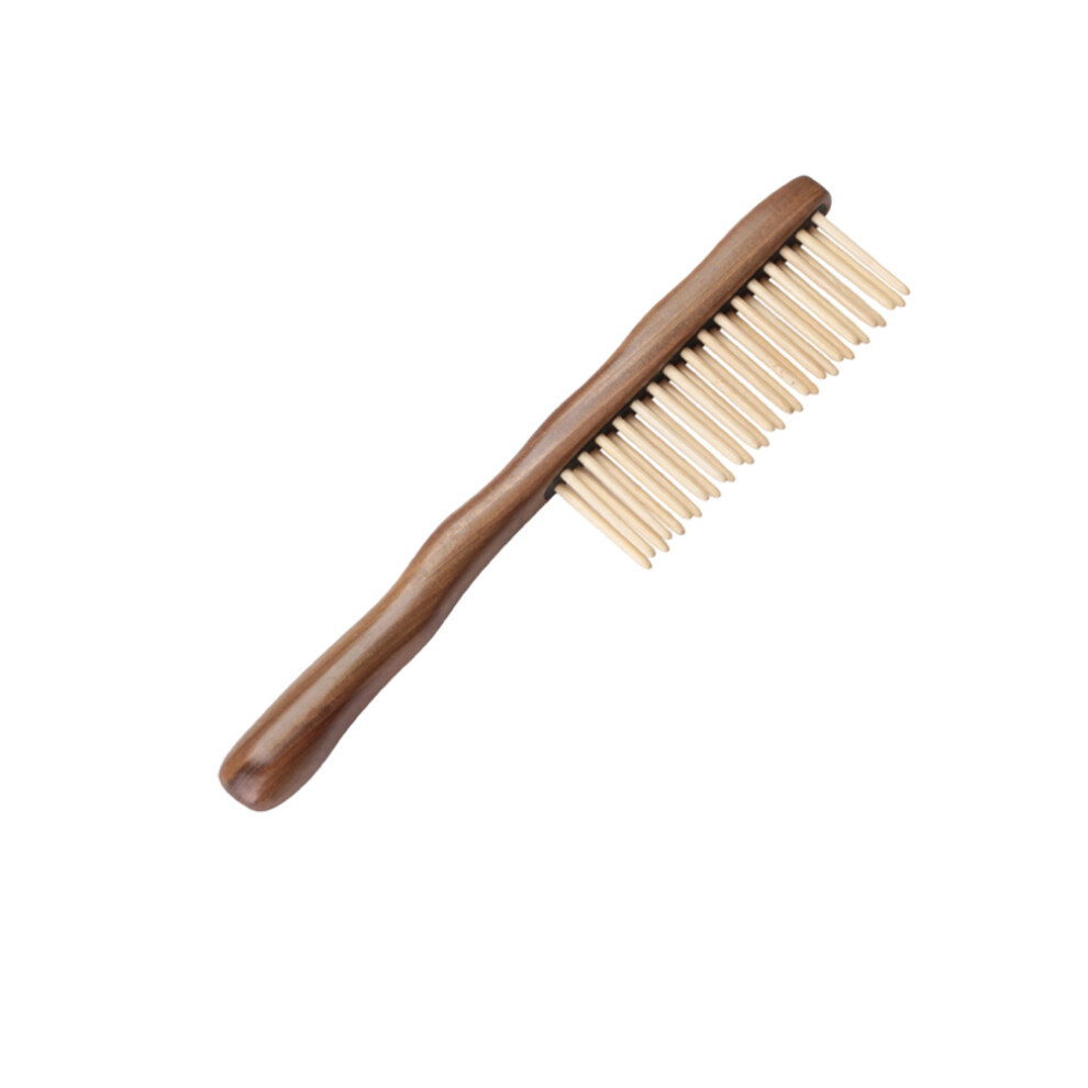 Solustre Unisex Green Hair Styling Comb Sandalwood Massage Natural Fine Tooth Men