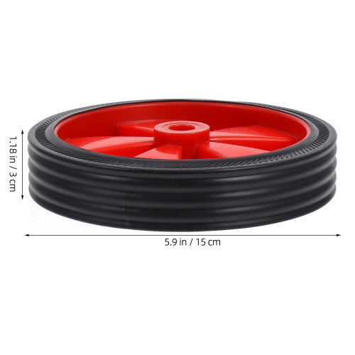 2St Flexibele Plastic Trolley Wielen Met Schokdemper Voor Compressor 2
