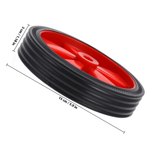 2St Flexibele Plastic Trolley Wielen Met Schokdemper Voor Compressor 1
