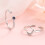 2Stk Verstellbare Damenringe Silber Kupfer Offener Statement Ring 10