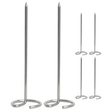 6Pièces Brochettes Grill Verticales Pour Barbecue Airfryer Argent
