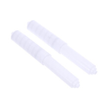 2Pcs White Plastic Toilet Paper Roller Replacement Spring Loaded Fit
