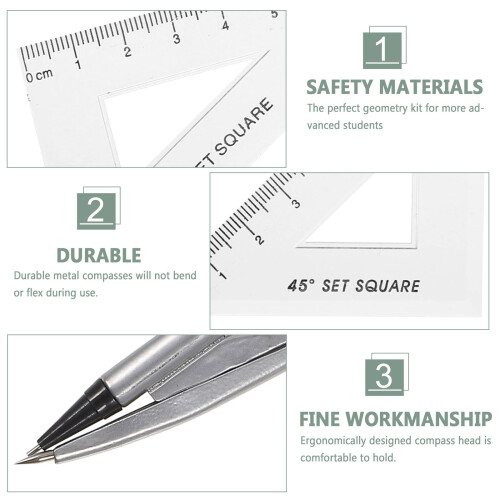 Drafting Compasses Compasses Set Assorted Color 1 Set 1