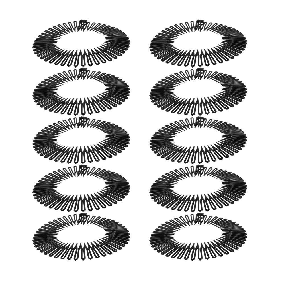 Artibetter 10Pcs Hair Accessories Circular Stretch Comb For Shower Use