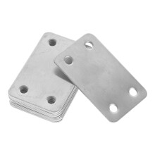 Flat Corner Brackets Stainless Steel 12pcs 2.36x1.45x0.06in