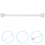 Roman Curtain Rod Adjustable Shower White Plastic 3