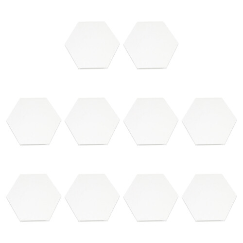 10pcs Transparent Acrylic Boards Hexagon For Decorative Use