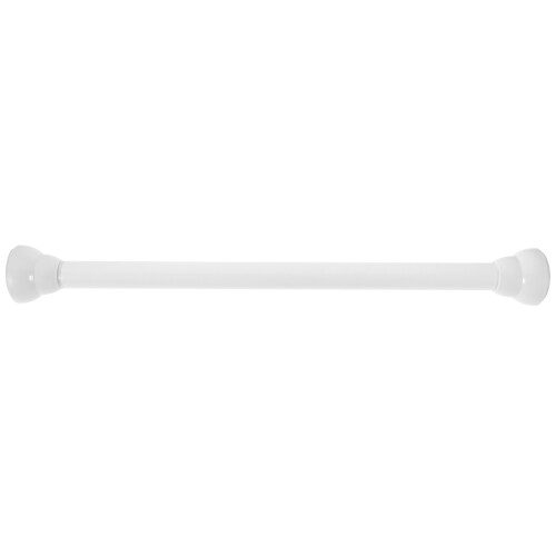 Roman Curtain Rod Adjustable Shower White Plastic