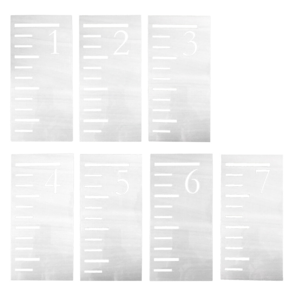 Kid Measuring Growth Chart Stencils 7Pcs 12X6in Artibetter