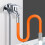 Kitchen Tap Extender Copper And Silicone Splash-Proof Orange 4