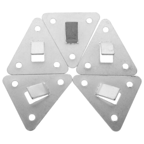 Fire Extinguisher Mounting Brackets Metal Silver 5pcs