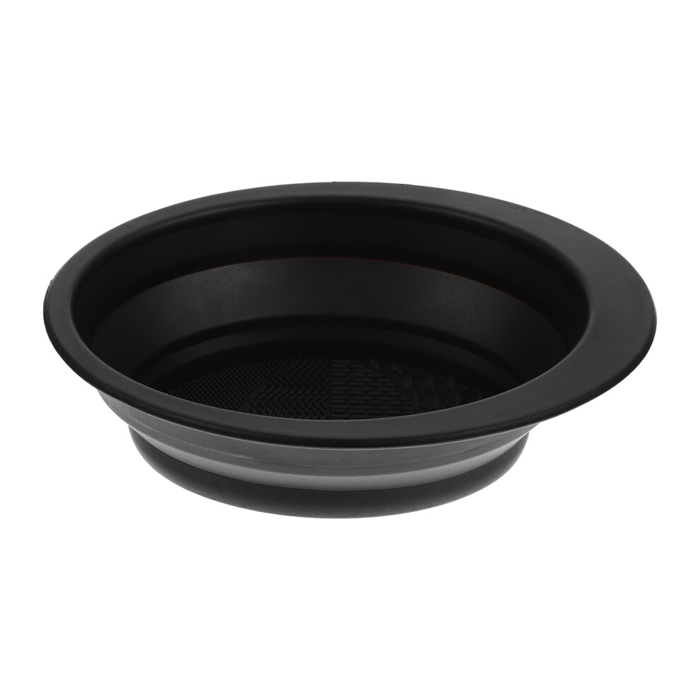 Artibetter Black Makeup Cleaning Bowl Scrubber Of Brush Efficient Tool
