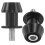 2 Pcs Grip Motorcycle Screws 4.40x2.50x2.50cm Black 1