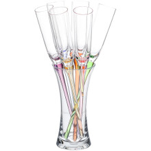 6pcs Colorful Flutes 120ml Wedding Party Bar Goblets