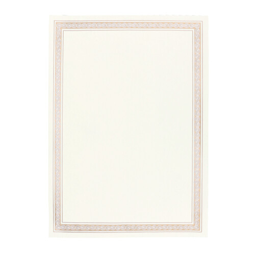 15 Pcs/Pack A4 Metallic Border Hot Stamping Certificate Paper 1