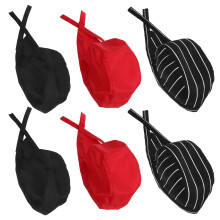 6 Pcs Unisex Elastic Kitchen Cooking Hat Work Men And Women