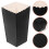 Rectangular Popcorn Boxes Black Paper 48pcs 4.52x3.73x3.73in 11