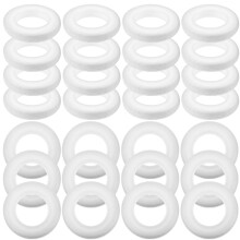 30 Pcs Polystyrene Rings For Crafts Foam Wreaths Decor