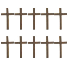 40pcs Wooden Cross Wall Hand Held Prayer Crosses Small Wooden Cross