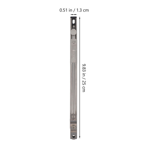 Sliding Door Security Bar Silver Steel 2pcs 1