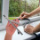Sliding Door Security Bar Silver Steel 2pcs 5