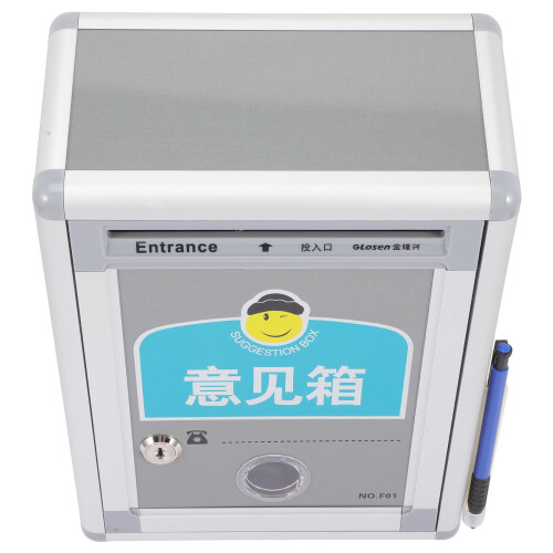 Wall Mounted Mailboxes Aluminium Alloy Silver 1pack 2