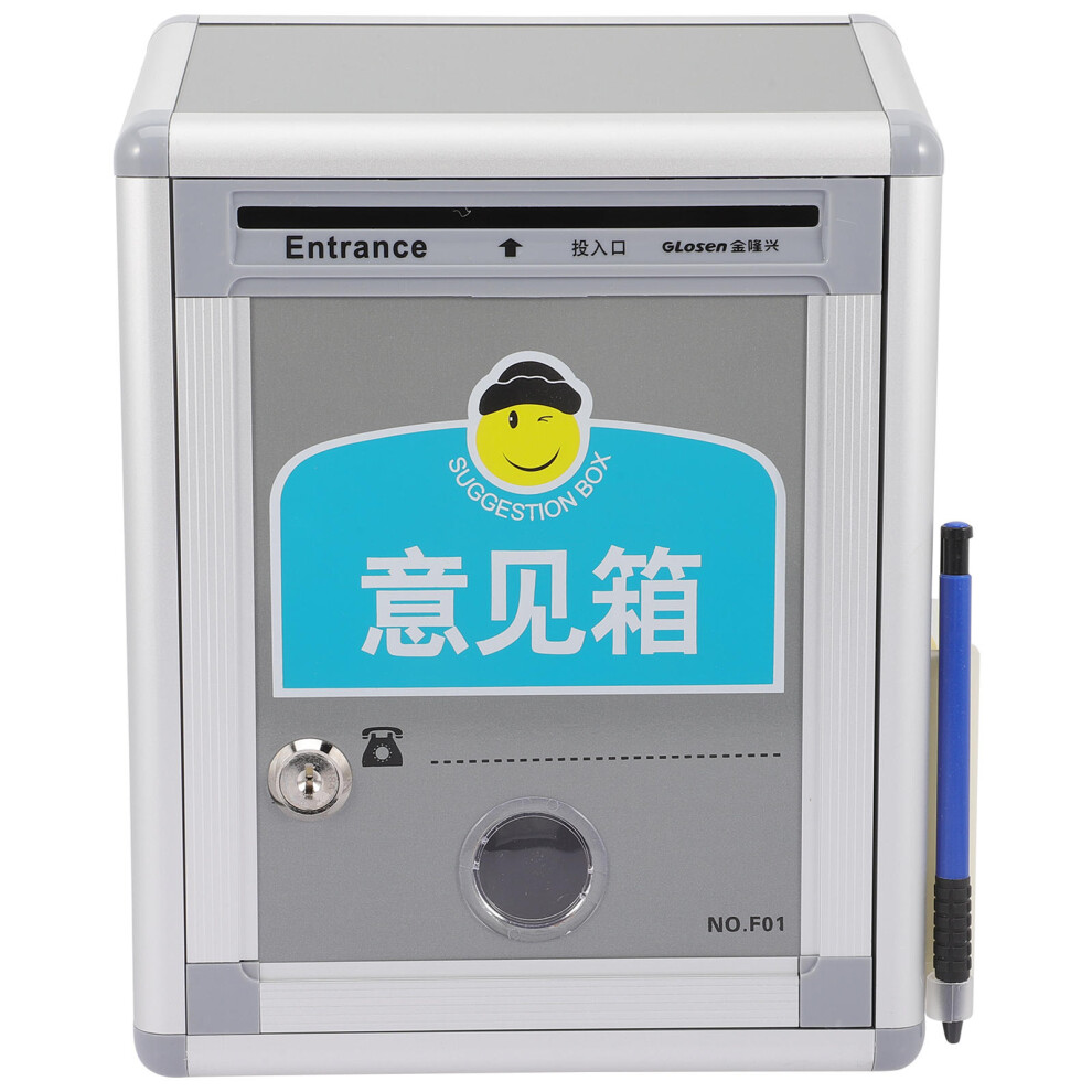 Wall Mounted Mailboxes Aluminium Alloy Silver 1Pack 3171083393826