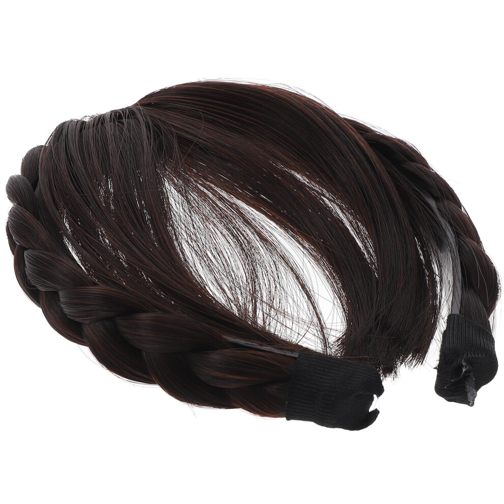 Ohphcall Unisex Mlins Fringe Headband Women Air Bangs Wig Natural Looking Wigs Miss