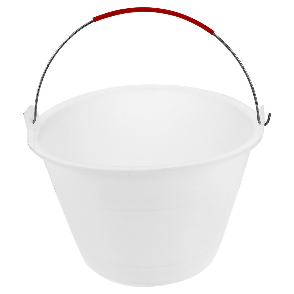 Concrete Bucket White Plastic 1pack 10.61x10.61x8.45in-image-OPC-PK8RDVJ-NEW