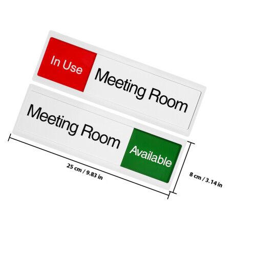 2 Pcs Conference Room Signage Privacy Door Tag Work 1