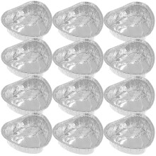 50Stk Einweg Aluminium Herz Backformen Für Muffins Kuchen Eier