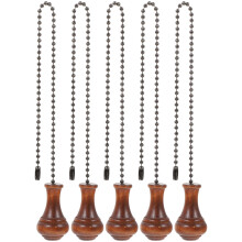 Wooden Ceiling Pull Chain Set - 5pcs
