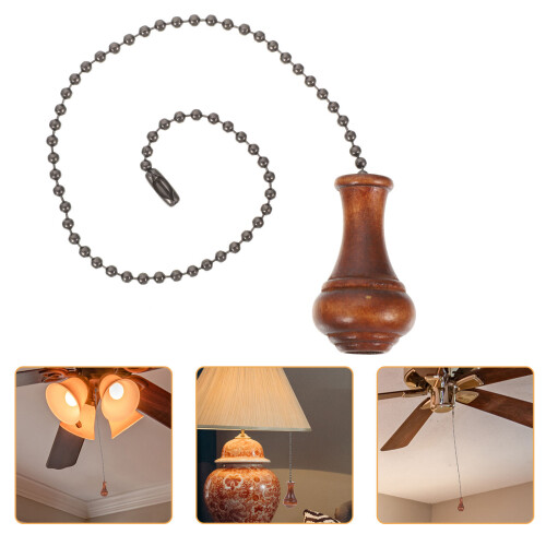 Wooden Ceiling Pull Chain Set - 5pcs 1