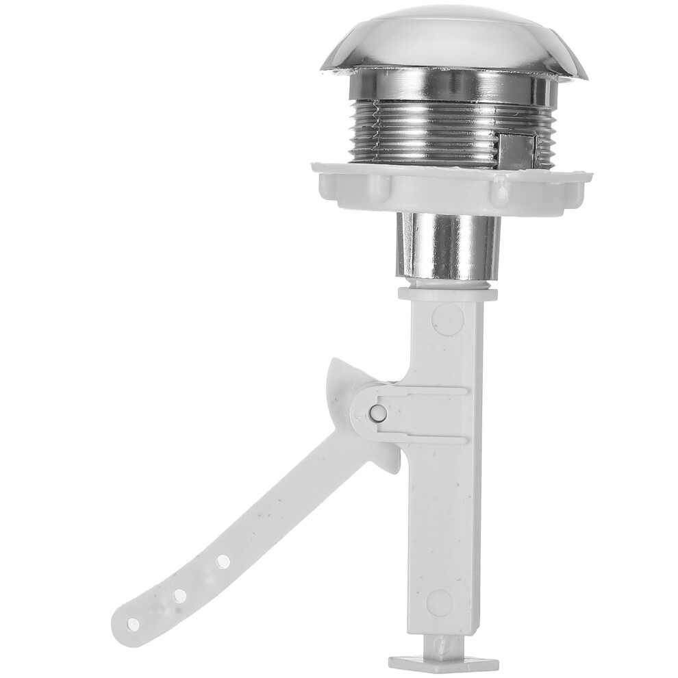 1Pc Universal Toilet Tank Button Silver Abs Durable Flush Push Button 3171083396452