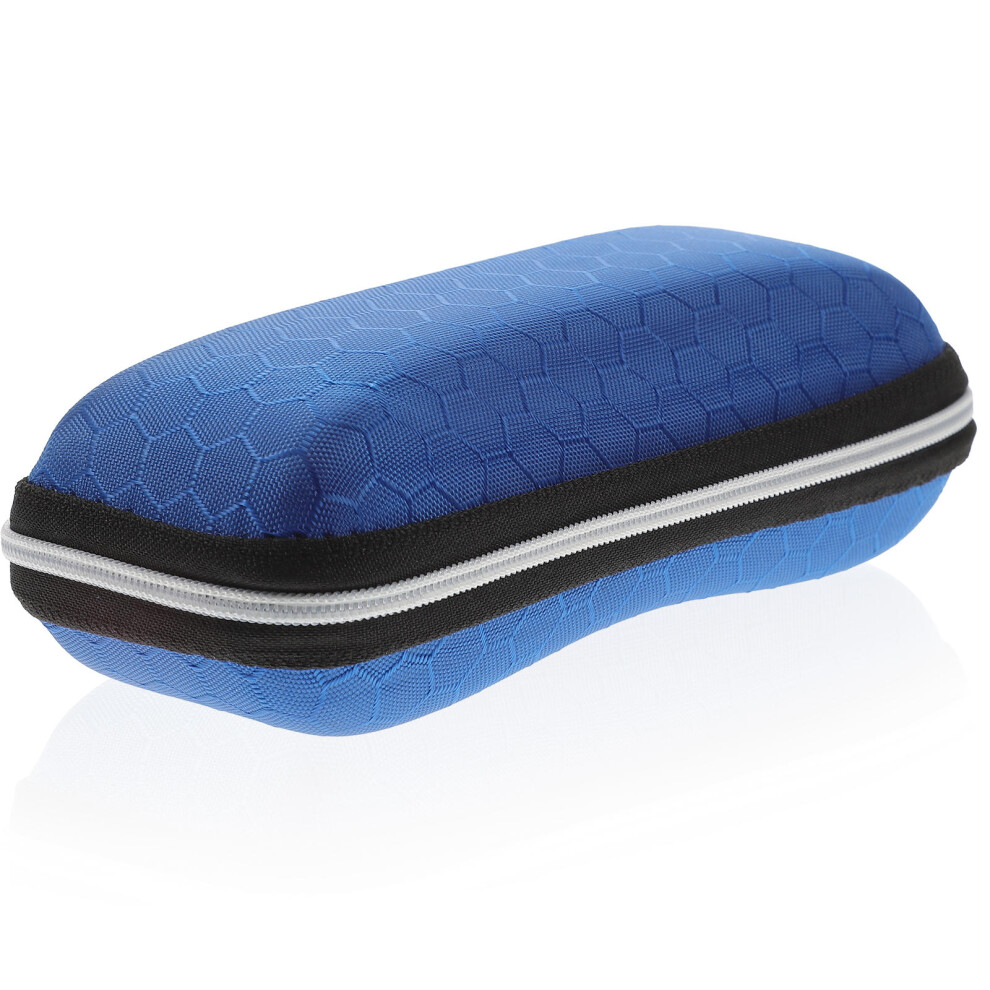 Ohphcall Blue Eva Glasses Case Hexagonal Pattern 1Pack