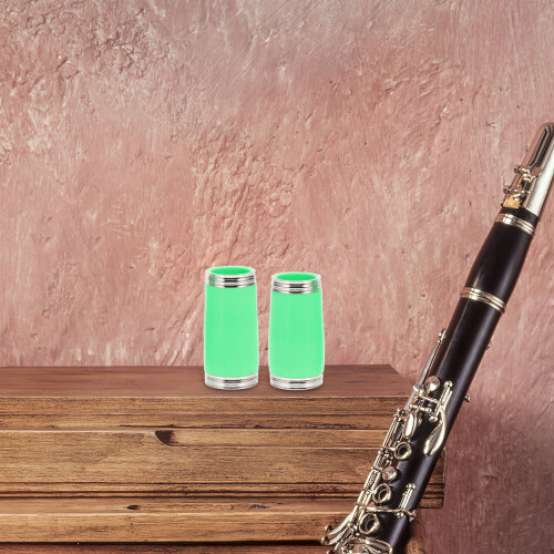 Durable Green Clarinet Turning Tube Abs For Instruments 1pair 1