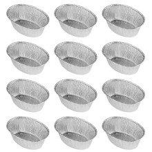 125Pcs Oval Tin Foil Bowls Disposable Bbq Baking Trays