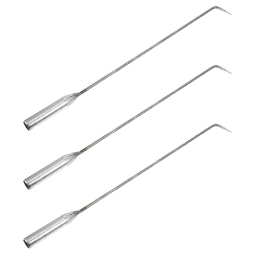 3pcs Iron Fire Poker Comfortable Grip Fireplace Fire Pit Tool