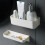 Stijlvol Wit Bathroom Storage Rack Plank Organisator 2