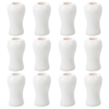12Pcs Wooden Cord Knobs Pull Ends for Window Blinds White Finish