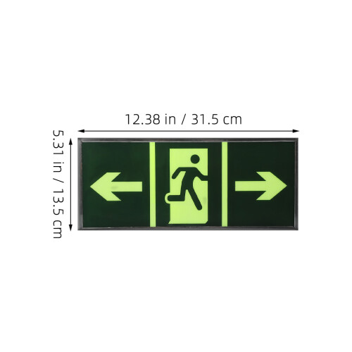 4pcs Exit Sign Stickers Self Luminous Safety Exit Indicators 2