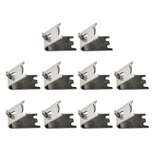 10Pcs Stainless Steel Freezer Shelf Clips Silver Heavy Duty Supports