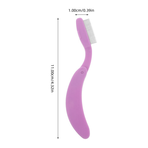 Brosse Violet Inoxydable Sourcils Cils Pliable Pratique 1