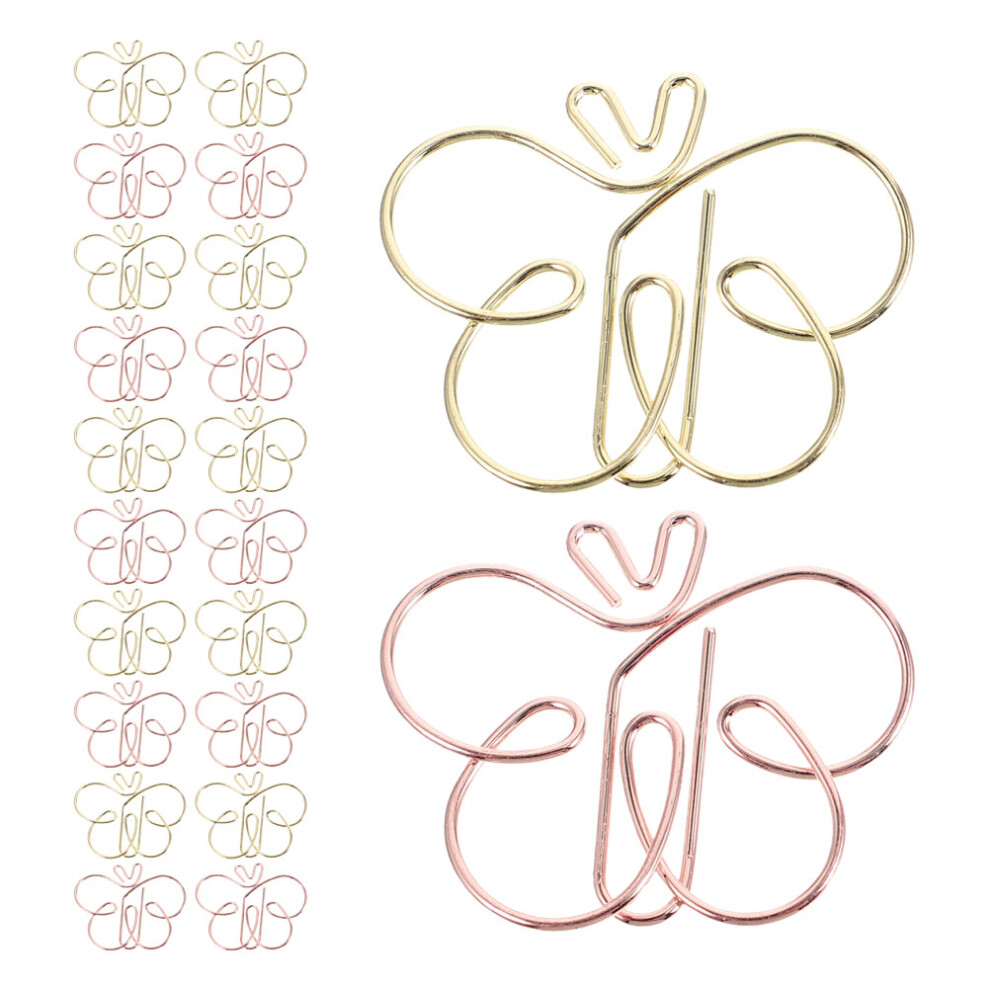 Vaguelly 30 Pcs Creative Paper Clip Novelty Paperclips Shaped Decorative Metal