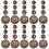 Zinc Alloy Snap Button Fastener Dark Brown For Sewing 20sets 6